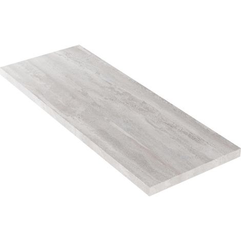 Estante de baño para soporte de lavabo 120x46x3,8 cm gris tórtola - Metz - Mensola e lavabo quadrato