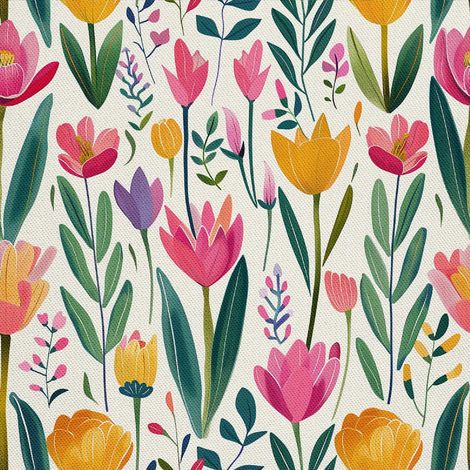 Tela decorativa para exteriores Oxford - Motivo primaveral I DX7414 (1/5)