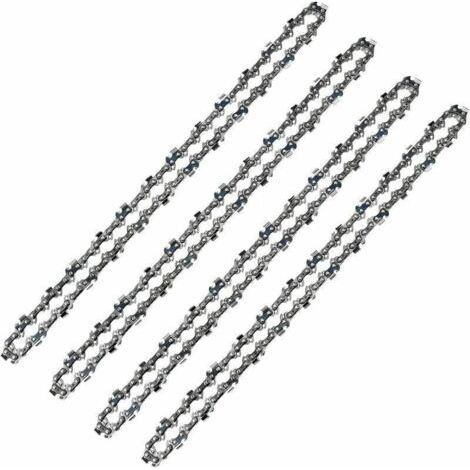 Chane de trononneuse 52 Maillons, Pas de 3/8" LP, Jauge 050" (1,3mm) Faible Rebond (Low-Kickback), Lot de 4 Chanes de Trononneuse 52 Entraineurs pour Guide-Chane de 14" (35 cm)- (1/5)