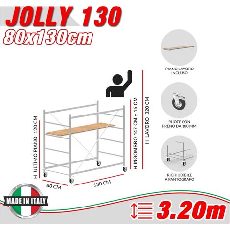 Trabattello JOLLY 130 Altezza lavoro 3,20 metri