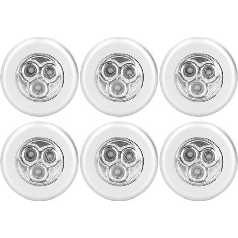 Lot de 6 charnières hydrauliques LED tactiles portes placard intérieur extérieur (1/5)
