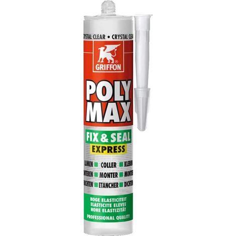 Poly Max Fix 1Seal Express Crystal GRIFFON Klebemasse Kartusche 300 gr - 6150452