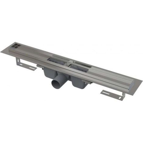Alca Canaline - Canalina doccia 105 cm, con bordo per griglia forata, acciaio inox APZ1-1050 (1/2)