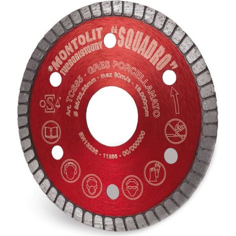 DISCO DIAMANTATO 85 MM MONTOLIT TURMONT TCS85 PER GRES E CERAMICA DURA (1/2)