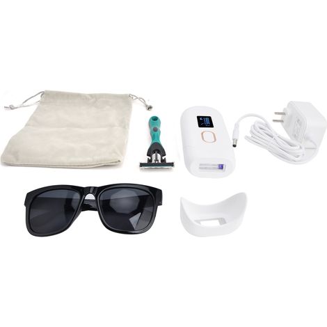 Appareil d'épilation IPL 5 niveaux 360° corps entier portable, 2 modes, rasoir domestique blanc, prise US 100-240V (1/5)