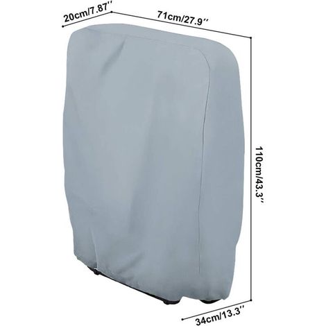 Schutzhülle für klappbare Sonnenliege 71 x 110 x 34 cm – Wasserdichtes 210D Oxford-Gewebe – UV-beständig – Verstellbarer Kordelzug – UV 210D (1/5)
