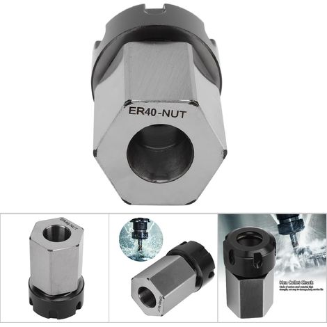 Mandrin hexagonal haute résistance en acier au carbone argenté pour tournage CNC ER25/32/40ER40 (1/5)