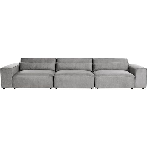 Moderno sofá modular 3 plazas tapizado de tela gris Hellnar (1/5)