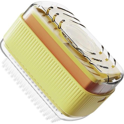 Boîte à savon moussant avec brosse, trous de drainage, conception à ressort, antidérapante, détachable, porte-savon à rouleau souple 2 en 1 en plastique, outils de lessive (1/5)