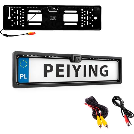 Caméra de recul intégrée au cadre de la plaque d'immatriculation, mode nuit LED 12 V (1/5)