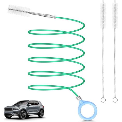 Auto-Schiebedach-Reinigungsbürste, 300 cm lange Schiebedachablaufbürste, flexible Ablaufbürste, Rohrreinigungswerkzeug mit 2 x 20 cm Reinigungsbürsten (1/5)