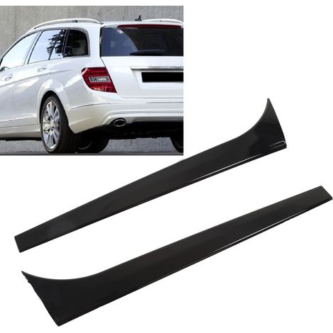 Seitliche Heckscheibenspoiler in Hochglanzschwarz (ein Paar) für Mercedes-Benz C-Klasse W204 Variant T-Modell 2007-2014 (198) (1/5)