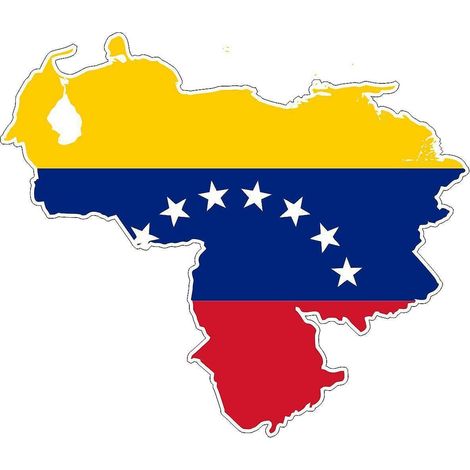 Autocollant autocollant voiture vinyle drapeau carte Venezuela