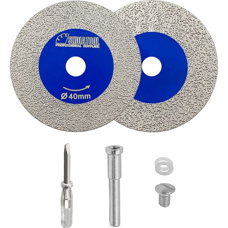 Disque Coupe Diamant pour Verre 40mm Mini Lame de Scie x 2 (1/5)