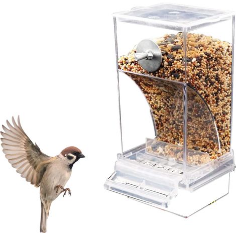 Jiajia AI, Mangeoire Automatique pour Oiseaux Mangeoire en Acrylique Grande, Plastique pour jardin, terrasse e (1/5)
