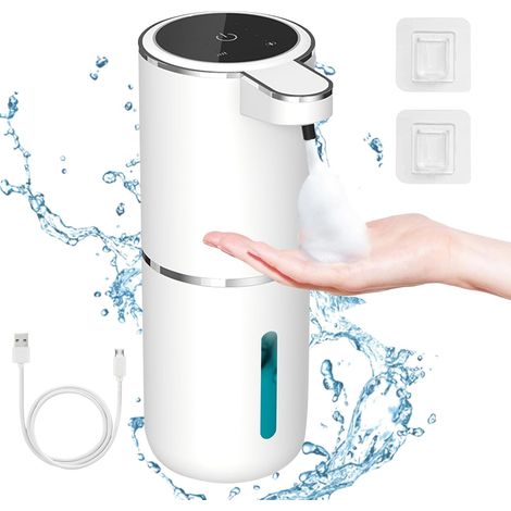 Distributeur Savon Automatique, 380ml, Sans Contact, USB, IPX5, Capteur Infrarouge, Cuisine, Premium (1/5)