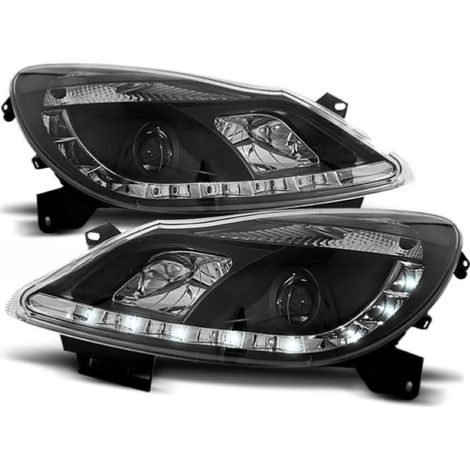 Paire de feux phares Opel Corsa D 06-11 Daylight led noir-27361653
