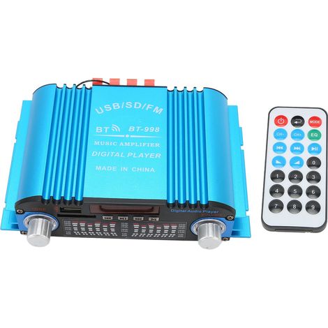 Amplificateur Voiture Bluetooth 12V avec Subwoofer, Haut-parleur et Télécommande - Puissance Audio pour Autoradio sans Fil (1/5)