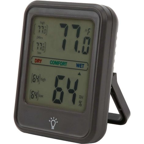 MC42 Temperatur- und Feuchtigkeitsmessgerät, industrielles Großbildschirm-Multifunktions-Thermo-Hygrometer für Ho