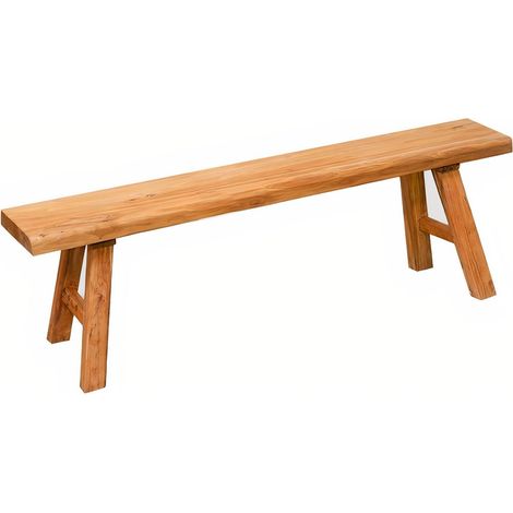Banc en bois massif de 100 cm - Banc rustique en bois naturel - Banc en bois solide pour couloir, salle à manger ou chambre à coucher (1/5)
