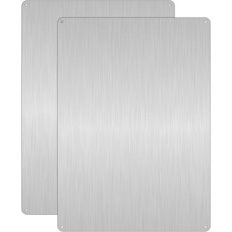 2 pièces de plaques vides DIY en aluminium pour étiquetage, sérigraphie, impression laser, taille 25x35 cm, plaque en aluminium vierge (argent) (1/5)