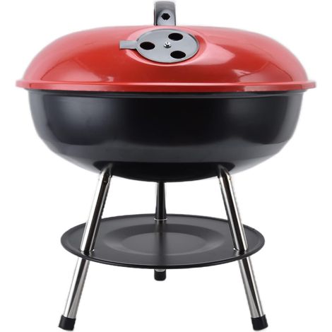 Barbecue à Charbon de Bois, Barbecue Portable 35,6 x 35,6 x 38,1 cm avec Couvercle de Verrouillage à 3 Points pour la Conservation de la Chaleur, Double système de Ventilation (1/5)