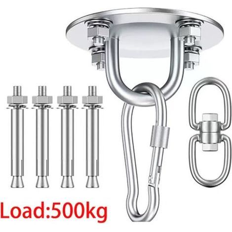 Set of 7 stainless steel aerial yoga ceiling hooks
