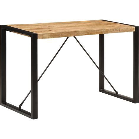 Tavolo da Pranzo 120x55x76 cm in Legno Massello di Mango Grezzo vidaXL (1/5)
