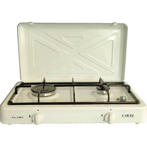 FORNELLO CUCININO 2 FUOCHI CAMPEGGIO APPOGGIO LAREL GAS GPL