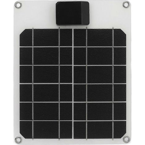 5W 5V Solarpanel Monokristallines Stromgeneratorpanel Batterieladegerät-Set für Auto, Boot, Anhänger und Wohnmobil