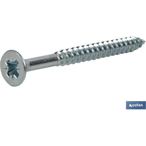 Pack de 500 vis DIN-7505A PZ M-4 X 40 Z pour aggloméré