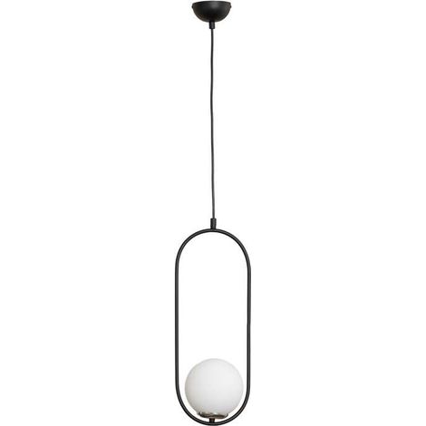 [NEUWERTIG] B-Ware Opviq Hängeleuchte Pendelleuchte Mudoni Deckenlampe schwarz weiß Glas Metall 731 (1/2)
