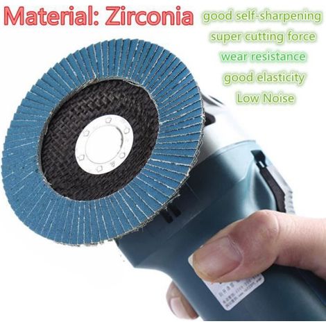 Lot de 10 disques abrasifs 125 mm grain 40 en zircone pour meuleuse – Ø intérieur 22 mm (1/4)