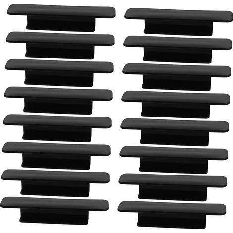 16 Pièces Poignées Adhésives Noires pour Meubles Lot Perçage Installation Facile Forte Adhérence pour Portes Coulissantes Armoires et Surfaces Variées (1/5)
