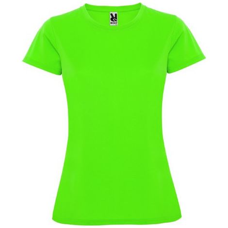 Camiseta técnica entallada manga corta de escote redondo con cubrecosturas MONTECARLO WOMAN S Lima (1/3)
