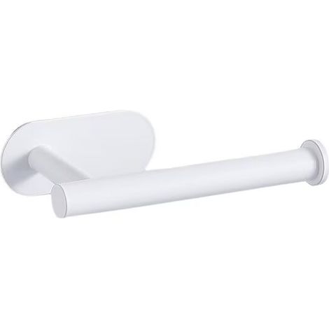 Support de Papier Toilette Auto-adhésif en Acier Inoxydable de qualité supérieure, Anti-Rouille, sans perçage, Convient pour Salle de Bain, Cuisine, Salle de Bain (Blanc) (1/2)
