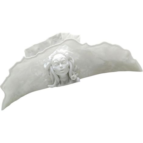 Decorazione artistica della statua del pesce che nasconde i nascondigli - Bianco L