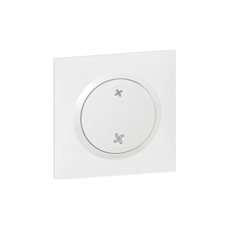 Legrand - Dooxie - Interrupteur VMC + Plaque - Blanc - Ref. : 600007 + 600801 (1/4)
