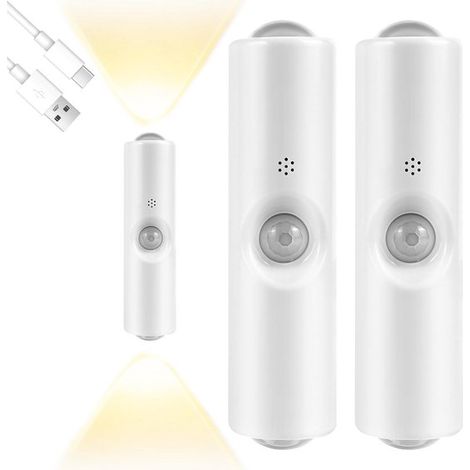2 apliques LED de pared,aplique con sensor de movimiento,3 colores,luz nocturna con carga inalámbrica,brillo ajustable,sala de estar y baño (1/4)