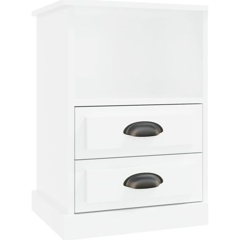 Maison Exclusive - Comodino Bianco Lucido 43x36x60 cm