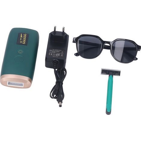Épilateur Vert à Écran LCD, 5 Modes, Manche Ergonomique, Dispositif d'Épilation Sans Douleur pour Maison, Prise UE 100-240V (1/5)