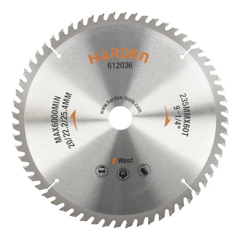 DISCO CORTE MADERA 235 X 25,4MM HARDEN