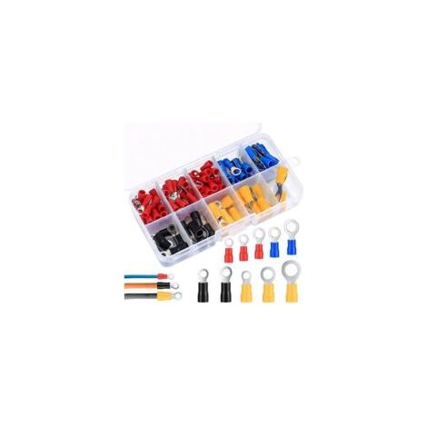 Connettori circolari preisolati - 102 pezzi, 10 misure, 3 colori - connessioni universali per cavi rimovibili, ecc. - Crezuo