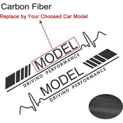 (Pour S-MAX-Fibre de carbone) Compatible avec les accessoires Ford - Autocollant latéral de portière de voiture (1/5)