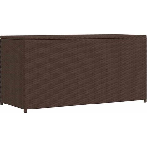 Coffre de rangement de jardin vidaXL en polyrotin marron (1/5)