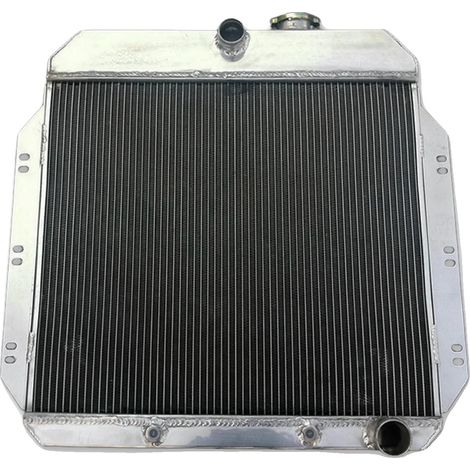 Radiador de aluminio, tamaño del núcleo 550 mm x 435 mm x 62 mm, dimensiones totales 630 mm x 560 mm x 85 mm, compatible con vehículos Chevrolet, incluye tapón de radiador, montaje frontal. (1/5)
