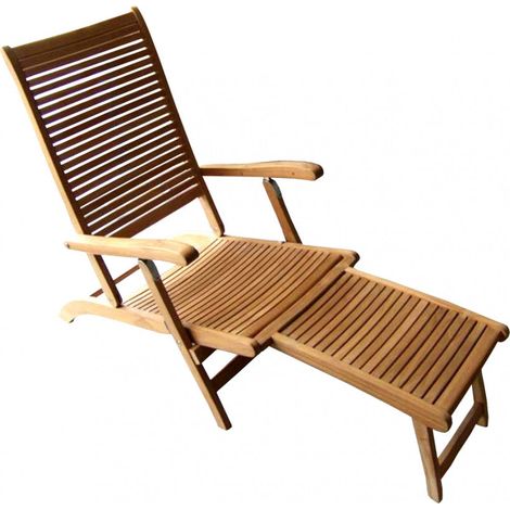 Lettino Prendisole da Giardino 59x140x90 h cm in Legno Marrone (1/3)
