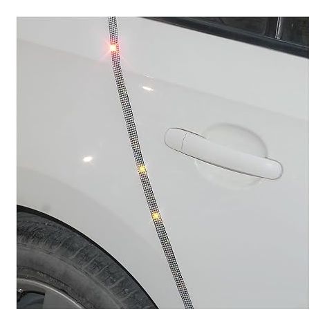 Bandes Autocollantes Décoratives Bling pour Portes de Voitures Femmes, Protection En Caoutchouc Anti-Rayures et Anti-Chocs automobiles(Multicolore) (1/5)
