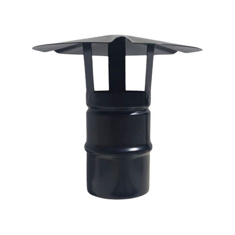CAPPELLO CINESE INOX304 PER CANNE FUMARIE A PELLET NERO- Diam. 100- DK- pezzi 1