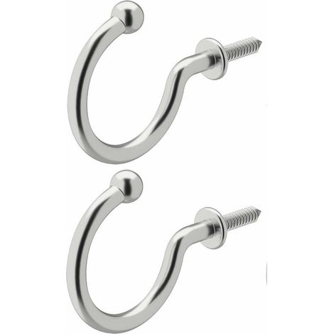 Crochet De Fixation - Acier Inoxydable 304 - Orientable - Pour Cuisine Salle De Bain Extérieur - Lot De 2 (1/2)
